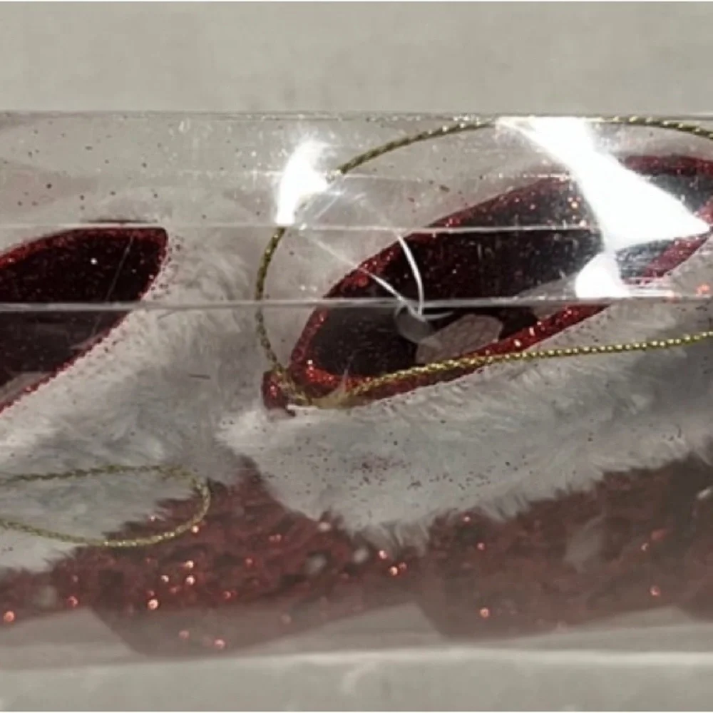 Winter Wonder Red Stocking 5-Ct Decorative Holiday Tree Ornaments Shatterproof